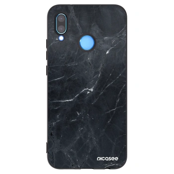 Picasee silikonski črni ovitek za Huawei P20 Lite - Black marble