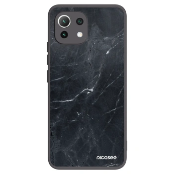 Picasee silikonski črni ovitek za Xiaomi Mi 11 Lite - Black marble