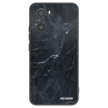 Picasee silikonski črni ovitek za Xiaomi Poco F3 - Black marble