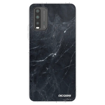 Picasee silikonski črni ovitek za Xiaomi Redmi 9T - Black marble