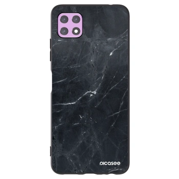 Picasee silikonski črni ovitek za Samsung Galaxy A22 A226B 5G - Black marble