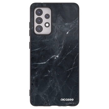Picasee silikonski črni ovitek za Samsung Galaxy A52s 5G A528B - Black marble