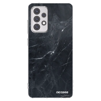 Picasee silikonski prozorni ovitek za Samsung Galaxy A52s 5G A528B - Black marble