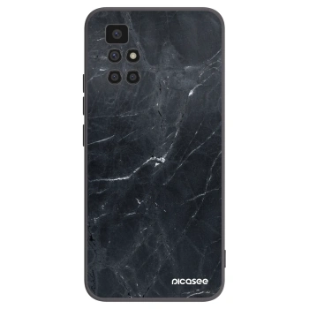 Picasee silikonski črni ovitek za Xiaomi Redmi 10 - Black marble