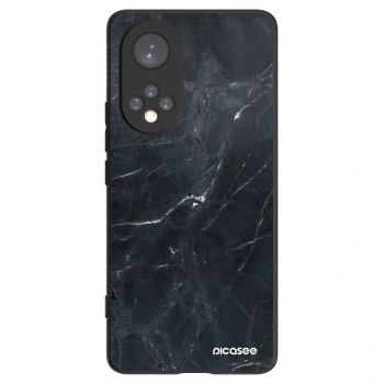 Picasee silikonski črni ovitek za Honor 50 5G - Black marble