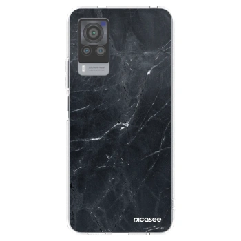 Picasee silikonski prozorni ovitek za Vivo X60 Pro 5G - Black marble