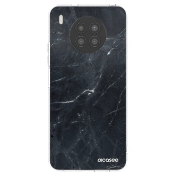 Picasee silikonski prozorni ovitek za Huawei Nova 8i - Black marble