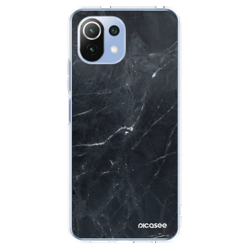 Picasee silikonski prozorni ovitek za Xiaomi 11 Lite 5G NE - Black marble