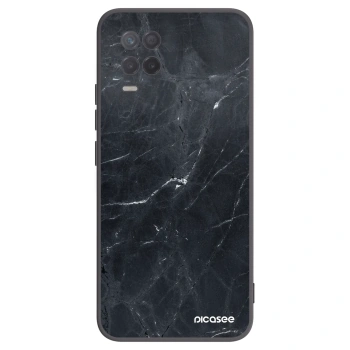 Picasee silikonski črni ovitek za Realme 8 5G - Black marble
