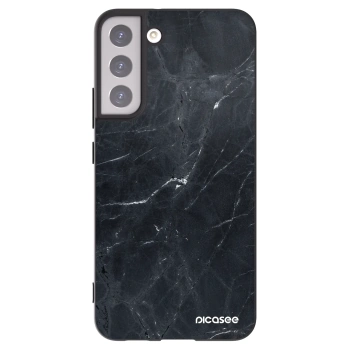Picasee silikonski črni ovitek za Samsung Galaxy S22+ 5G - Black marble