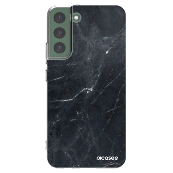 Picasee silikonski prozorni ovitek za Samsung Galaxy S22+ 5G - Black marble
