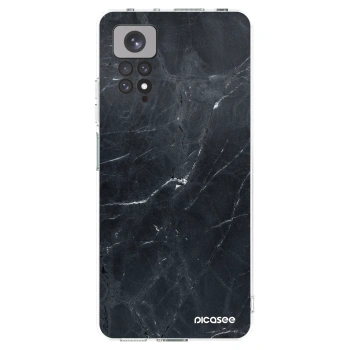 Picasee silikonski prozorni ovitek za Xiaomi Redmi Note 11 - Black marble