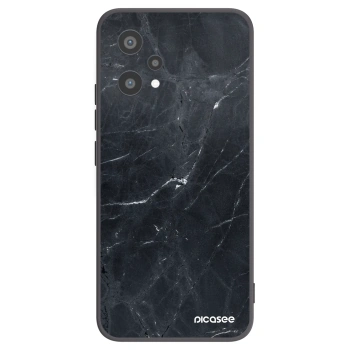 Picasee silikonski črni ovitek za Realme 9 Pro 5G - Black marble