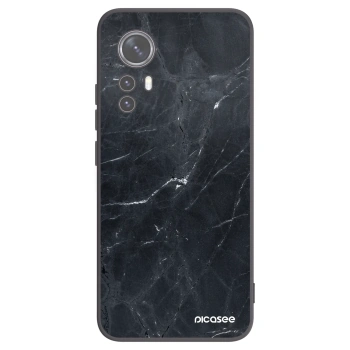 Picasee silikonski črni ovitek za Xiaomi 12 - Black marble