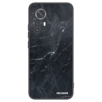 Picasee silikonski črni ovitek za Xiaomi 12 Pro - Black marble