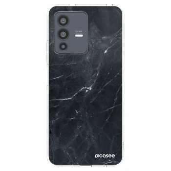 Picasee silikonski prozorni ovitek za Vivo V23 5G - Black marble