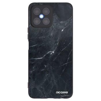 Picasee silikonski črni ovitek za Honor X8 4G - Black marble