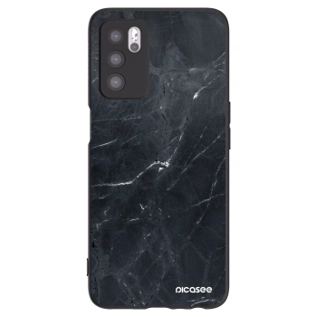 Picasee silikonski črni ovitek za OPPO A16 - Black marble
