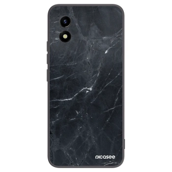 Picasee silikonski črni ovitek za Vivo Y01 - Black marble