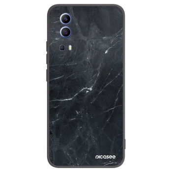 Picasee silikonski črni ovitek za Vivo Y52 5G - Black marble