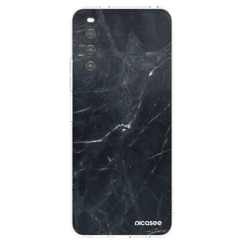 Picasee silikonski prozorni ovitek za Sony Xperia 10 IV 5G - Black marble