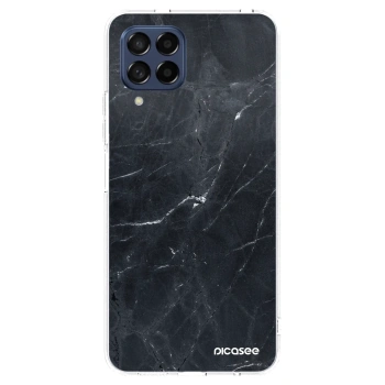 Picasee silikonski prozorni ovitek za Samsung Galaxy M53 5G - Black marble