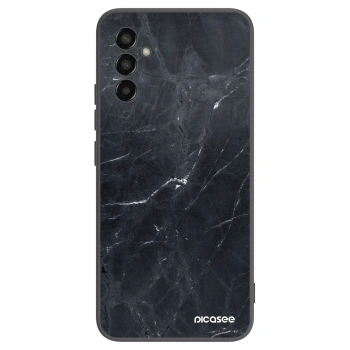 Picasee silikonski črni ovitek za Samsung Galaxy M13 M135F - Black marble