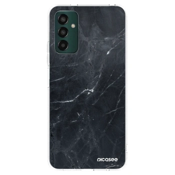 Picasee silikonski prozorni ovitek za Samsung Galaxy M13 M135F - Black marble