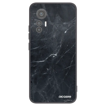 Picasee silikonski črni ovitek za Xiaomi 12 Lite - Black marble
