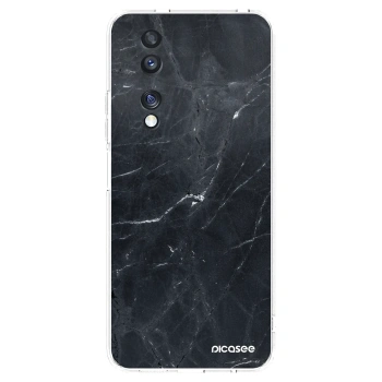 Picasee silikonski prozorni ovitek za Honor 70 - Black marble