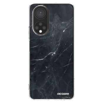 Picasee silikonski prozorni ovitek za Honor X7 - Black marble