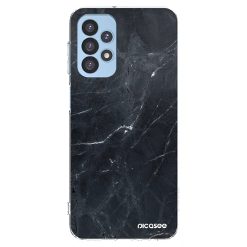 Picasee silikonski prozorni ovitek za Samsung Galaxy A23 A235F 4G - Black marble