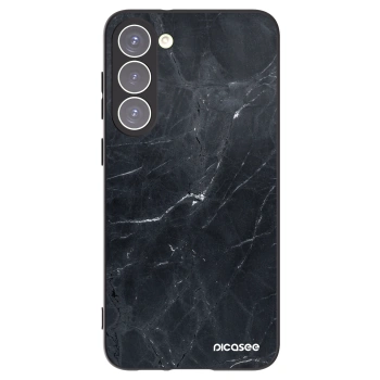 Picasee silikonski črni ovitek za Samsung Galaxy S23+ 5G - Black marble