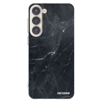 Picasee silikonski prozorni ovitek za Samsung Galaxy S23+ 5G - Black marble