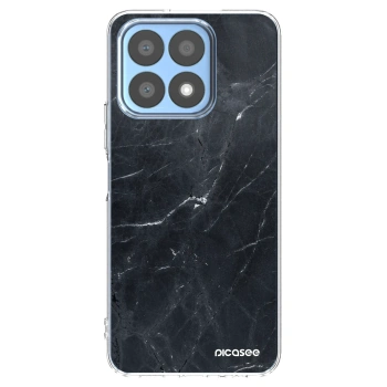 Picasee silikonski prozorni ovitek za Honor X8a - Black marble