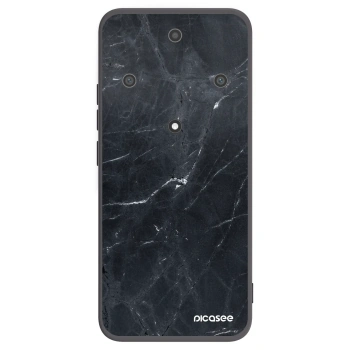 Picasee silikonski črni ovitek za Honor Magic5 Lite 5G - Black marble