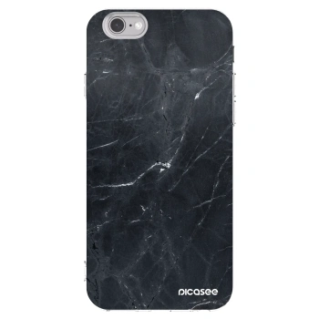 Picasee silikonski prozorni ovitek za Apple iPhone 6/6S - Black marble
