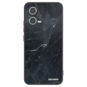 Picasee silikonski črni ovitek za Xiaomi Redmi Note 12 5G - Black marble