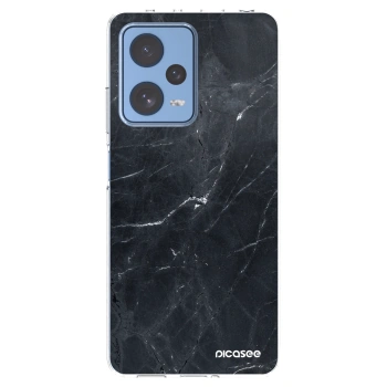 Picasee silikonski prozorni ovitek za Xiaomi Redmi Note 12 Pro 5G - Black marble