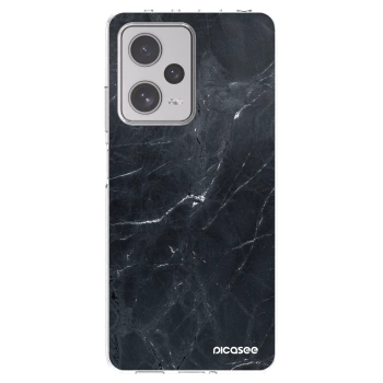 Picasee silikonski prozorni ovitek za Xiaomi Redmi Note 12 Pro+ 5G - Black marble