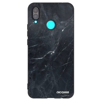 Picasee silikonski črni ovitek za Huawei Nova 3 - Black marble