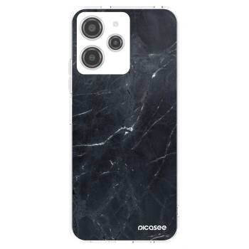 Picasee silikonski prozorni ovitek za Xiaomi Redmi 12 4G - Black marble