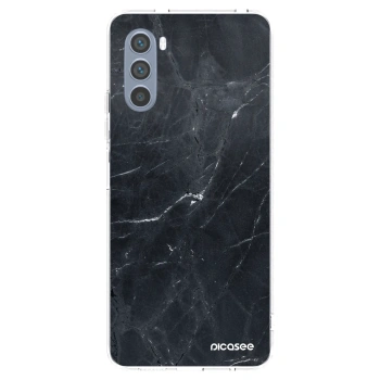 Picasee silikonski prozorni ovitek za Motorola Moto G62 - Black marble