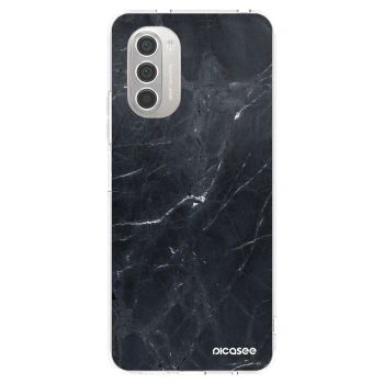 Picasee silikonski prozorni ovitek za Motorola Moto G51 - Black marble
