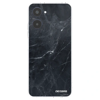 Picasee silikonski prozorni ovitek za Realme 10 4G - Black marble