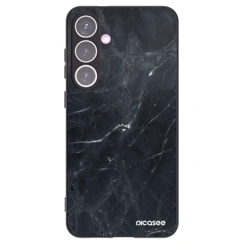 Picasee silikonski črni ovitek za Samsung Galaxy S24+ S926B 5G - Black marble