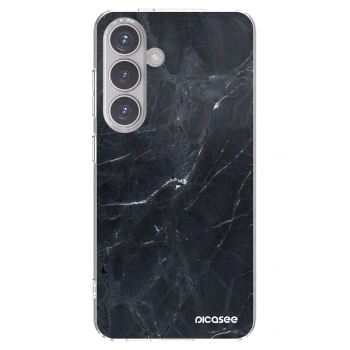 Picasee silikonski prozorni ovitek za Samsung Galaxy S24 S921B 5G - Black marble