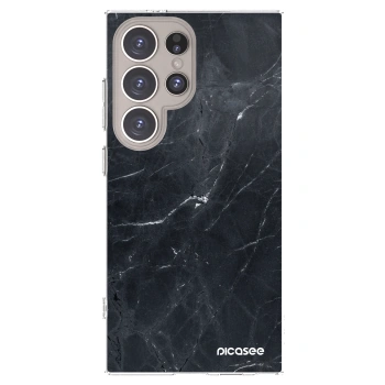 Picasee silikonski prozorni ovitek za Samsung Galaxy S24 Ultra S928B 5G - Black marble