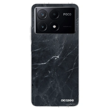 Picasee silikonski prozorni ovitek za Xiaomi Poco X6 Pro - Black marble