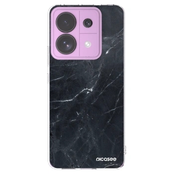 Picasee silikonski prozorni ovitek za Xiaomi Redmi Note 13 Pro 5G - Black marble